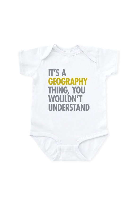 - Its A Geography Thing Infant Bodysuit - Baby Light Bodysuit, Size Newborn - 24 Months