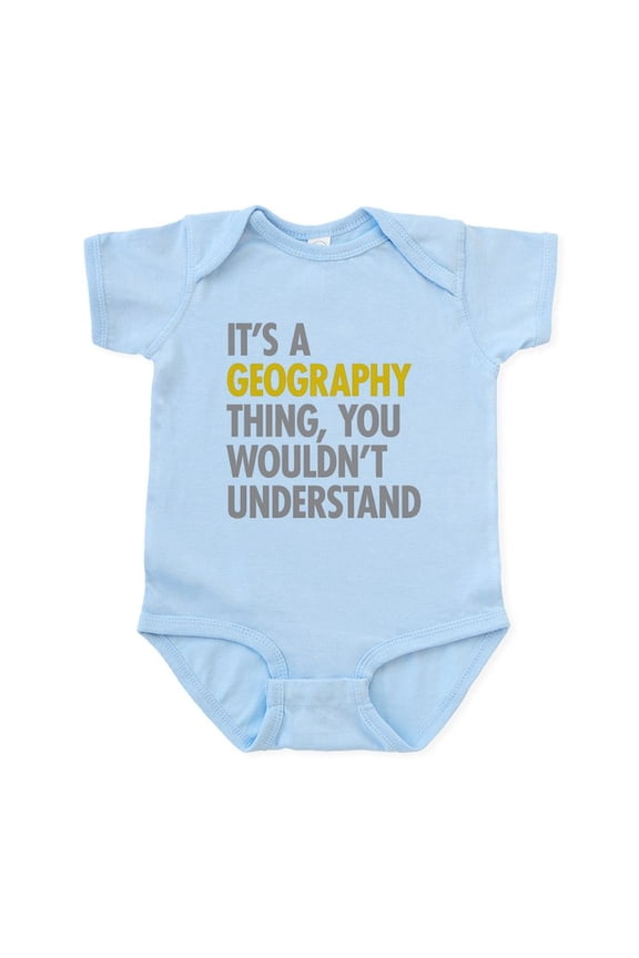 - Its A Geography Thing Infant Bodysuit - Baby Light Bodysuit, Size Newborn - 24 Months