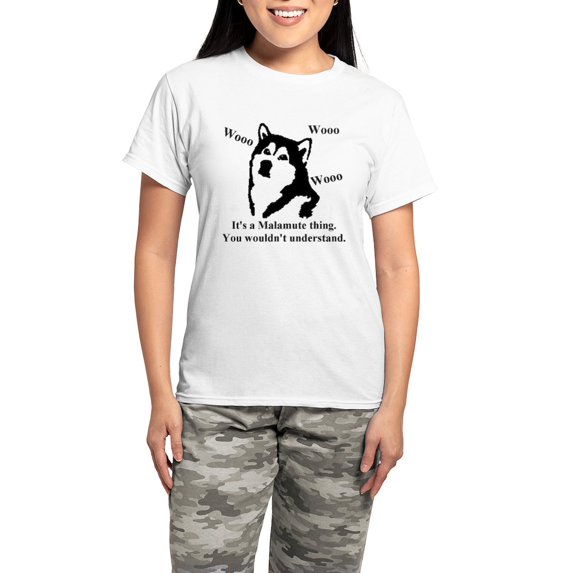 CafePress - Its A Malamute Thing.. Women's Light Pajamas - Women's Short Sleeve Print T-Shirt and Pants Light Cotton Pajama Set