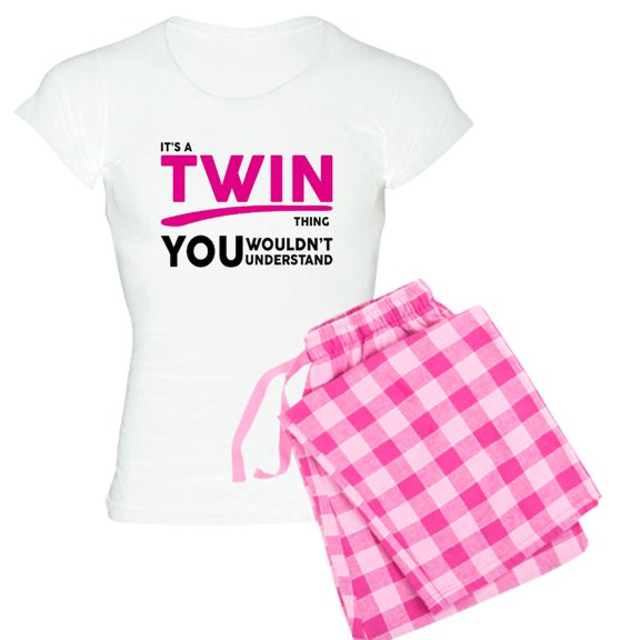 CafePress - Its A Twin Thing, You Wouldnt Understand Pajamas - Women's Short Sleeve Print T-Shirt and Pants Light Cotton Pajama Set