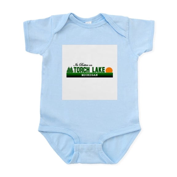 CafePress - Its Better On Torch Lake, Mic Infant Bodysuit - Baby Light Bodysuit, Size Newborn - 24 Months