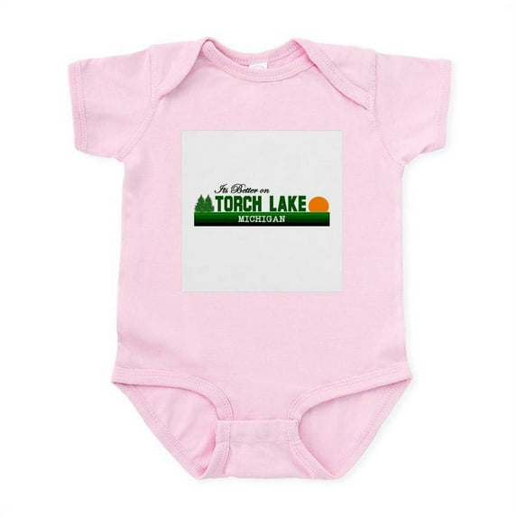 CafePress - Its Better On Torch Lake, Mic Infant Bodysuit - Baby Light Bodysuit, Size Newborn - 24 Months