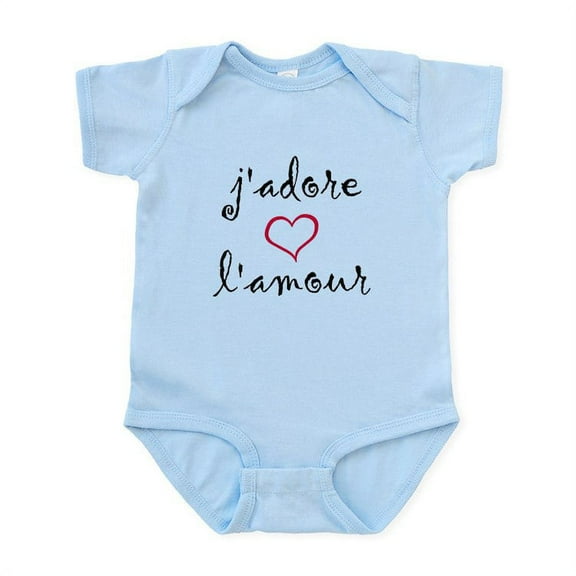 CafePress - J'adore L'amour Infant Bodysuit - Baby Light Bodysuit, Size Newborn - 24 Months