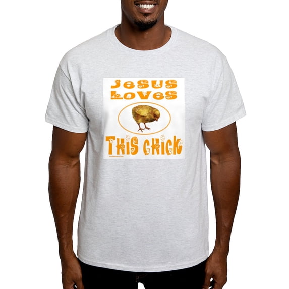 CafePress - JESUS LOVES THIS CHICK Light T Shirt - Men's Classic Graphic T-Shirt