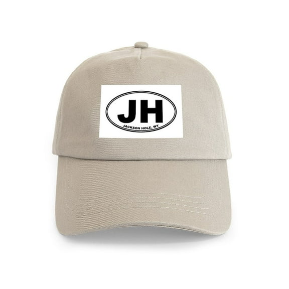 CafePress - JH (Jackson Hole) Cap - Adjustable 100% Brushed Unisex Casual Cotton Baseball Cap, Beige, 1