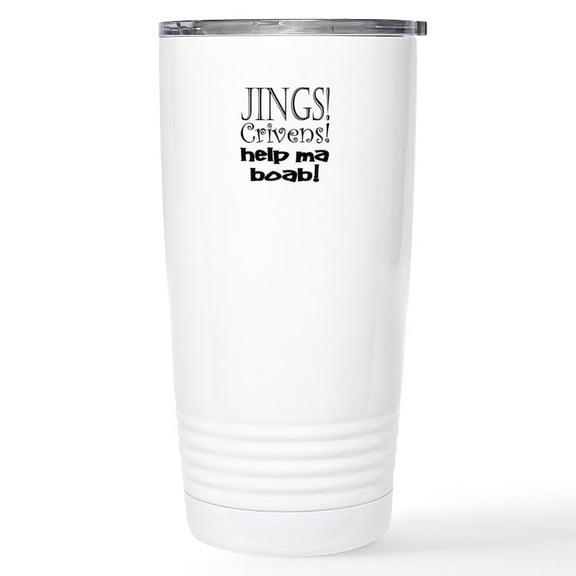 CafePress - JINGS! Stainless Steel Travel Mug - Insulated Stainless Steel Travel Tumbler 20 oz.