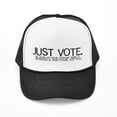 thumbnail image 1 of CafePress - JUST VOTE Ringer Hat - Adjustable Unisex Printed Trucker Hat with Mesh Back, 1 of 8