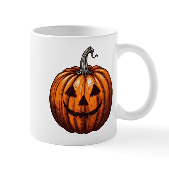 CafePress - Jack O Lantern Mugs - 11 oz Ceramic Mug - Novelty Coffee Tea Cup