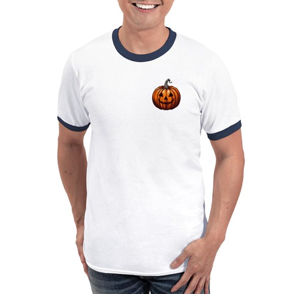 CafePress - Jack O Lantern T Shirt - 100% Cotton Ringed T-Shirt