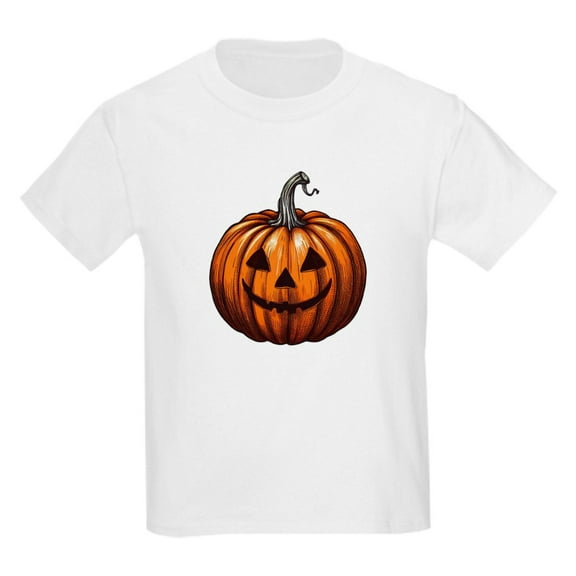 CafePress - Jack O Lantern T Shirt - Light Classic Kids Graphic, Short Sleeve T-Shirt, Sizes XS-XL