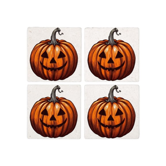 CafePress - Jack O Lantern - Tile Coaster, Drink Coaster Set of 4
