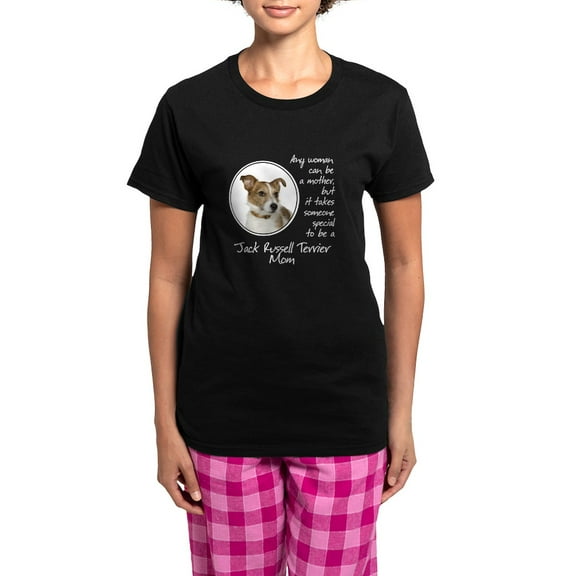 CafePress - Jack Russell Mom Pajamas - Women's Short Sleeve Print T-Shirt and Pants Dark Cotton Pajama Set