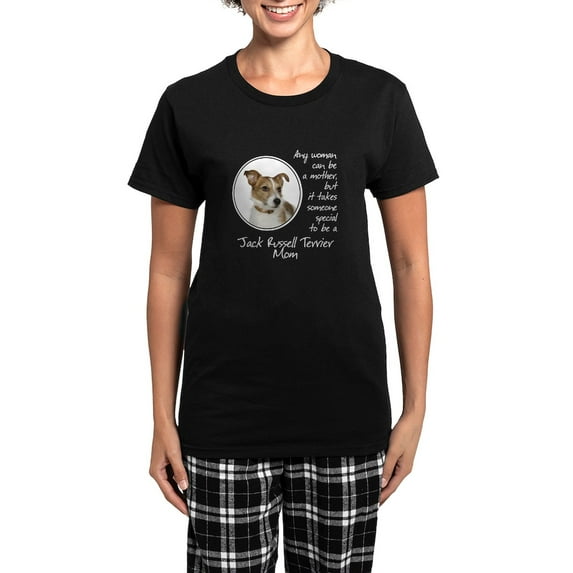 CafePress - Jack Russell Mom Pajamas - Women's Short Sleeve Print T-Shirt and Pants Dark Cotton Pajama Set