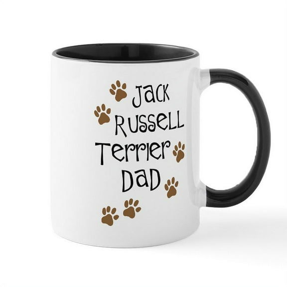 CafePress - Jack Russell Terrier Dad Mug - 11 oz Ceramic Mug - Novelty Coffee Tea Cup