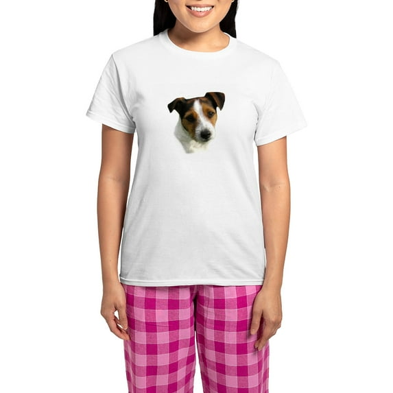 CafePress - Jack Russell Watercolor Women's Light Pajamas - Women's Short Sleeve Print T-Shirt and Pants Light Cotton Pajama Set