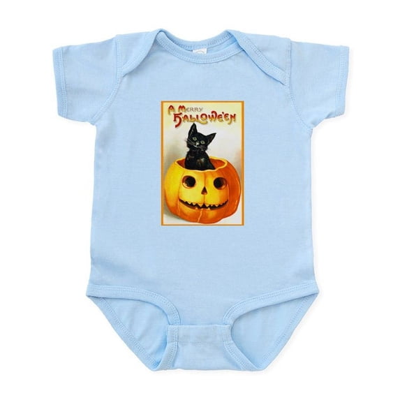 CafePress - Jackolantern Black Cat Infant Bodysuit - Baby Light Bodysuit, Size Newborn - 24 Months