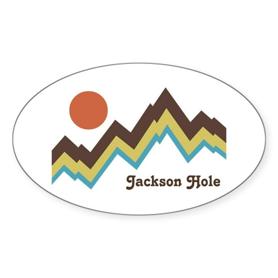 CafePress - Jackson Hole - Sticker (Oval)