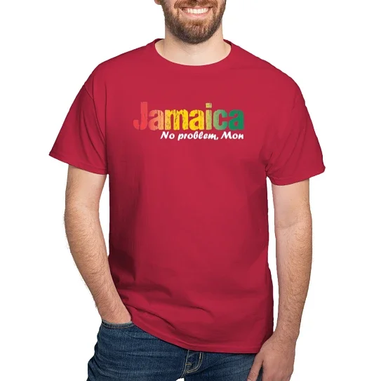 CafePress - Jamaica No Problem Tri Dark T Shirt - Men's Classic Cotton T-Shirts