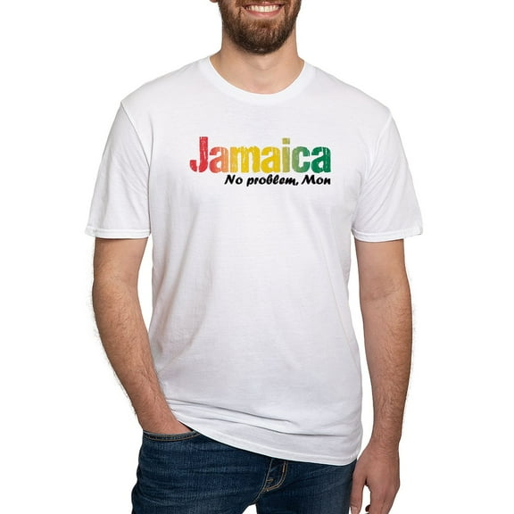 CafePress - Jamaica No Problem Tri Fitted T Shirt - Fitted T-Shirt, Vintage Fit Soft Cotton Tee