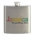 thumbnail image 1 of CafePress - Jamaica No Problem Tri Flask - Stainless Steel Flask, 6oz Drinking Flask, 1 of 2