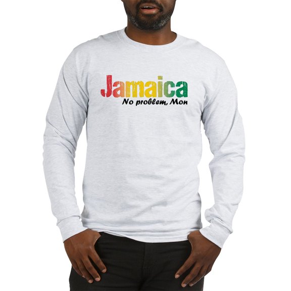 CafePress - Jamaica No Problem Tri Long Sleeve T Shirt - Unisex Cotton Long Sleeve T-Shirt