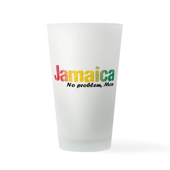 CafePress - Jamaica No Problem Tri - Pint Glass, Drinking Glass, 16 oz. CafePress