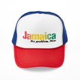 thumbnail image 1 of CafePress - Jamaica No Problem Tri - Trucker Hat - Polyester Foam Front and Nylon Mesh Weave Back, 1 of 10