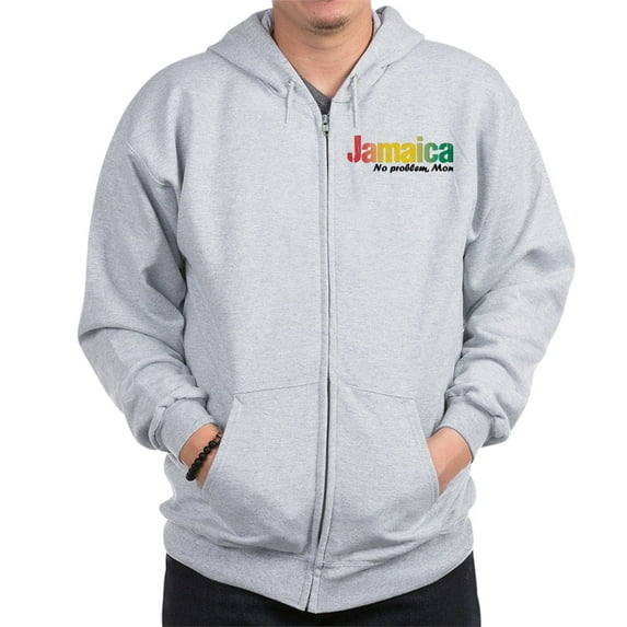 CafePress - Jamaica No Problem Tri Zip Hoodie - Zip Hoodie, Classic Hooded Sweatshirt with Metal Zipper