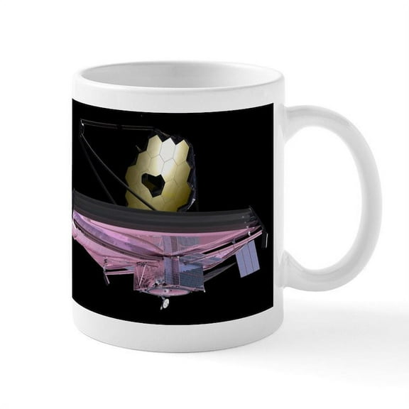 CafePress - James Webb Space Telescope, Artwork Mug - 11 oz Ceramic Mug - Novelty Coffee Tea Cup