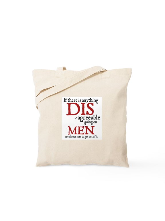 - Jane Austen Disagreeable Tote Bag - Unisex Canvas Tote Bag, Beige, 1-Piece