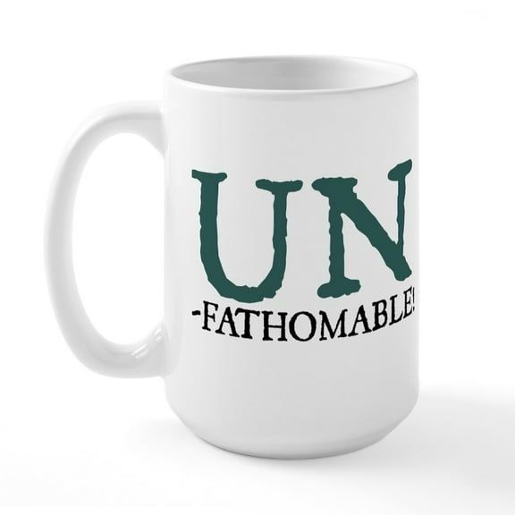 CafePress - Jane Austen Unfathomable Large Mug - 15 oz Ceramic Large White Novelty Mug