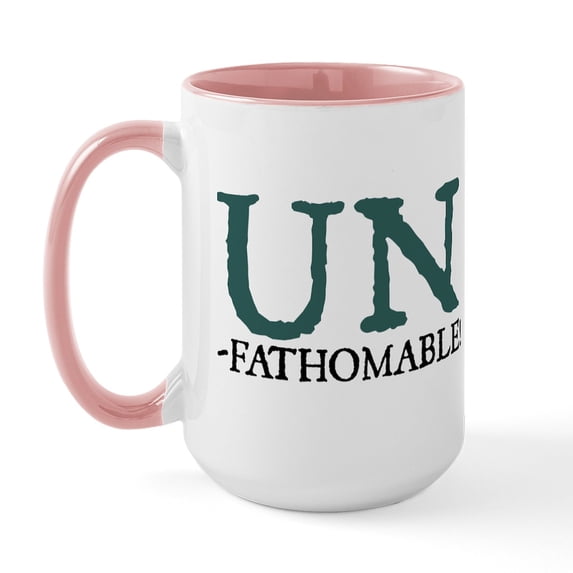 CafePress - Jane Austen Unfathomable Large Mug - 15 oz Ceramic Large White Novelty Mug