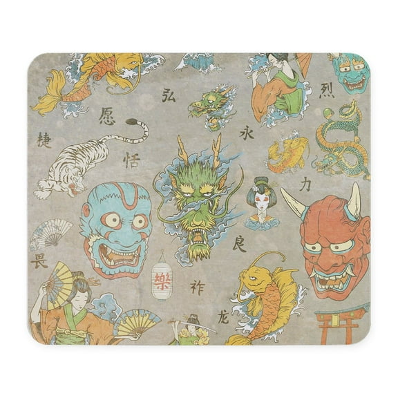 CafePress - Japanese Collage Mousepad - Non-slip Rubber Mousepad, Gaming Mouse Pad
