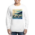 thumbnail image 1 of CafePress - Japanese Crane Birds By Hokusai Long Sleeve T Shir - Unisex Cotton Long Sleeve T-Shirt, 1 of 4