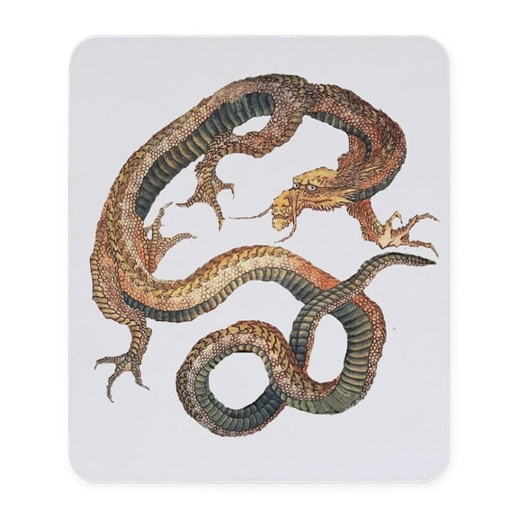 CafePress - Japanese Dragon By Hokusai Mousepad - Non-slip Rubber Mousepad, Gaming Mouse Pad