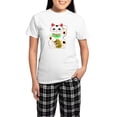 thumbnail image 1 of CafePress - Japanese Lucky Cat Women's Light Pajamas - Women's Short Sleeve Print T-Shirt and Pants Light Cotton Pajama Set, 1 of 7