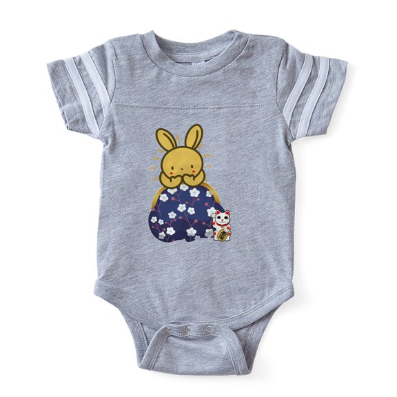 CafePress - Japanese Style Rabbit With Purse - Cute Infant Baby Football Bodysuit
