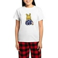 thumbnail image 1 of CafePress - Japanese Style Rabbit With Purse Pajamas - Women's Short Sleeve Print T-Shirt and Pants Light Cotton Pajama Set, 1 of 7