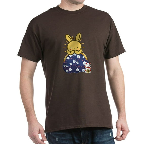CafePress - Japanese Style Rabbit With Purse T Shirt - Men's Classic Graphic Cotton T-Shirt
