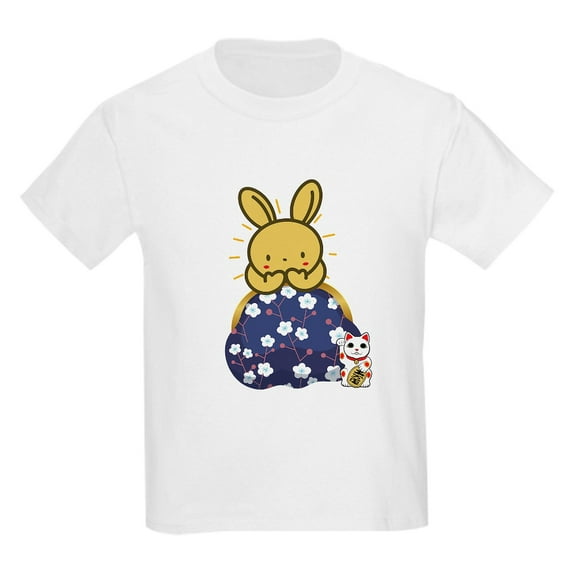 CafePress - Japanese Style Rabbit With Purse T Shirt - Light T-Shirt Kids XS-XL