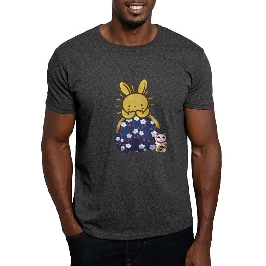 CafePress - Japanese Style Rabbit With Purse T Shirt - Men's Classic Cotton T-Shirts