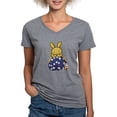 thumbnail image 1 of CafePress - Japanese Style Rabbit With Purse T Shirt - Women's V-Neck Dark T-Shirt, 1 of 4