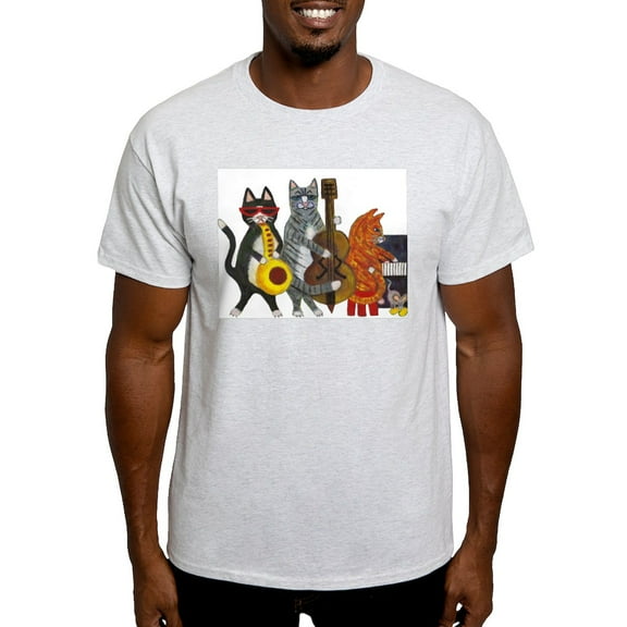CafePress - Jazz Cats Light T Shirt - Men's Classic Graphic T-Shirt