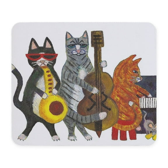 CafePress - Jazz Cats Mousepad - Non-slip Rubber Mousepad, Gaming Mouse Pad
