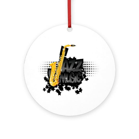 CafePress - Jazz - Round Wood Ornament 4"