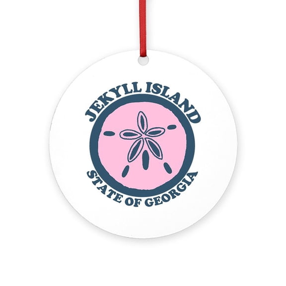 CafePress - Jekyll Island GA Sand Dollar Design. Ornament (R - Round Wood Ornament 4"