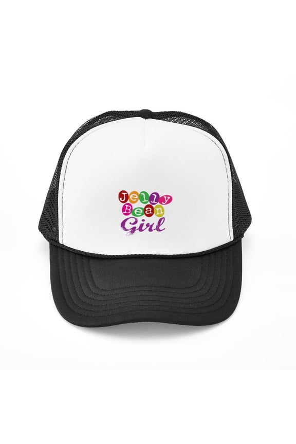 - Jelly Bean Girl - Adjustable Unisex Printed Trucker Hat with Mesh Back