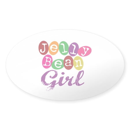 CafePress - Jelly Bean Girl Oval Sticker - Sticker (Oval)