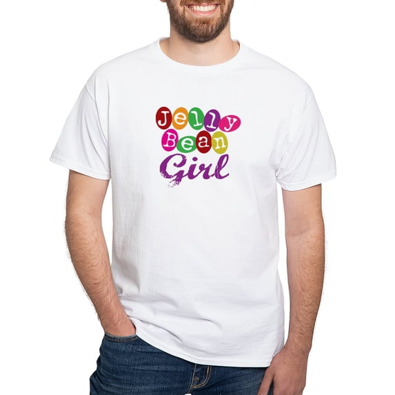 CafePress - Jelly Bean Girl White T Shirt - Men's White Classic Cotton T-Shirts