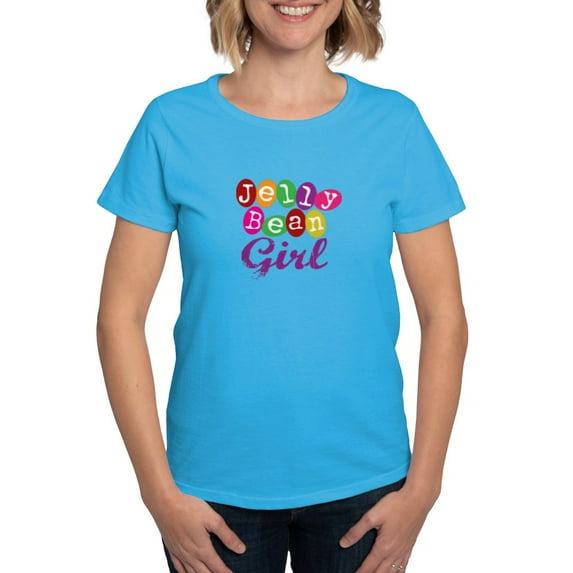 CafePress - Jelly Bean Girl Women's Dark T Shirt - Women's Traditional Fit Dark T-Shirt